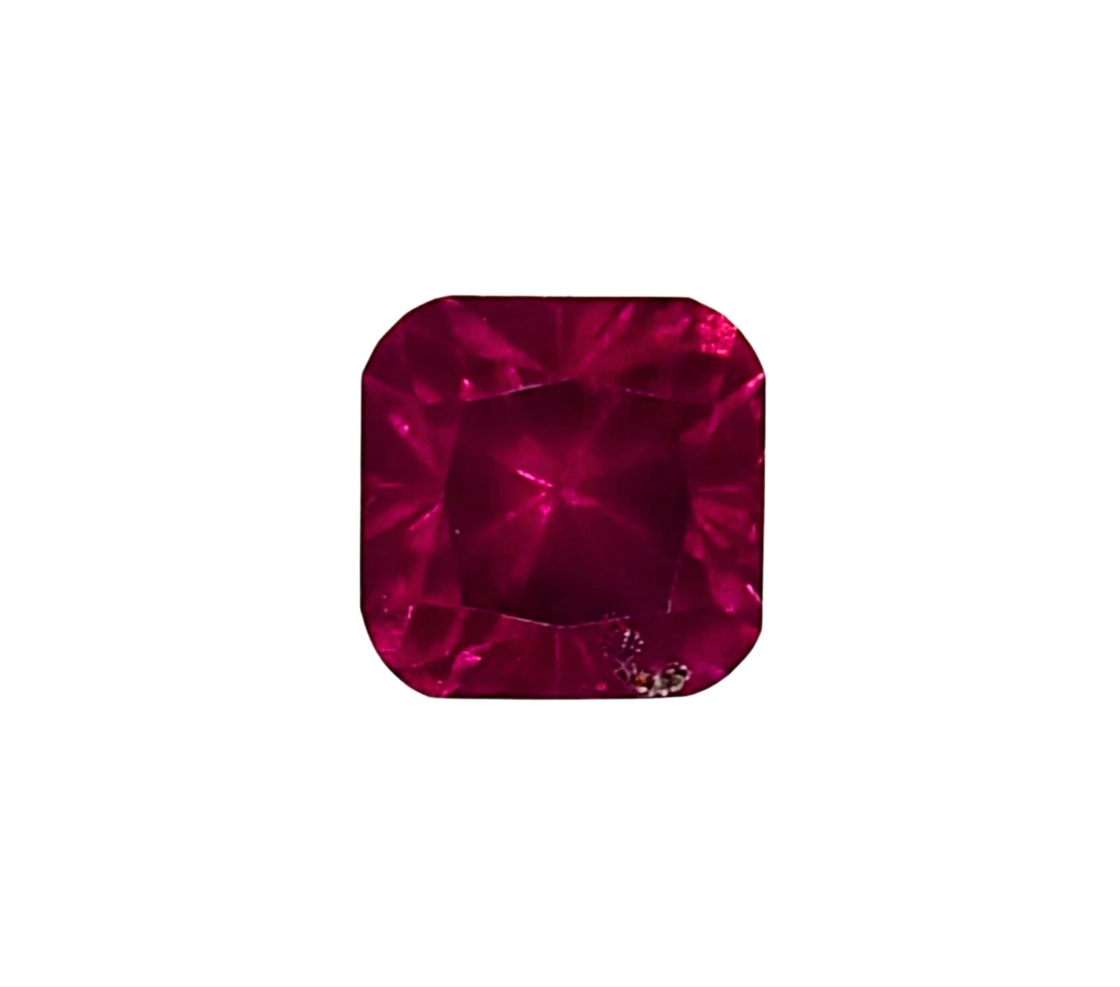 0.8ct Natural Radiant Faceted Rhodolite Garnet from  Tanzania — view 1